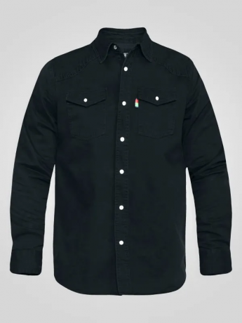 Western - Svart jeansskjorta