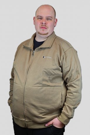 Zip-tröja med krage MARINE 452 taupe