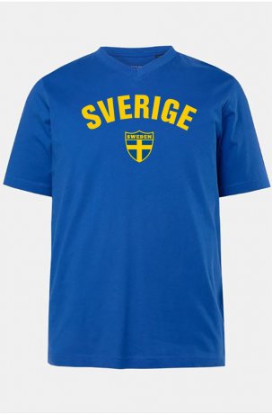 blå supporter t-shirt