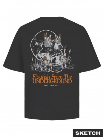 T-shirt FLOURISH Svart