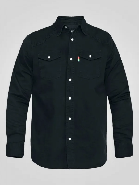 Western - Svart jeansskjorta