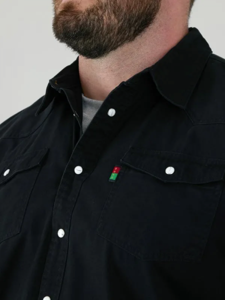 Western - Svart jeansskjorta