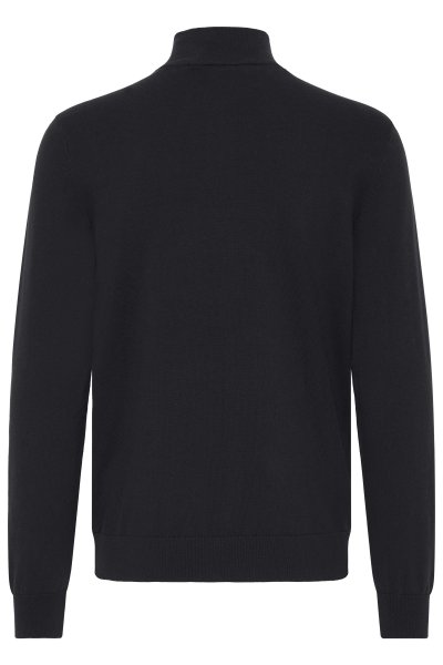 Stickad tröja halfzip BLEND 0551 Black beauty