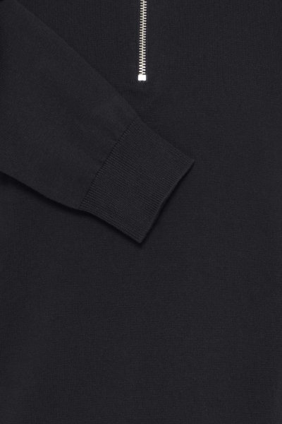 Stickad tröja halfzip BLEND 0551 Black beauty