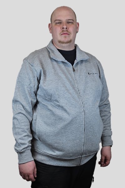 Zip-tröja med krage MARINE 452 grå