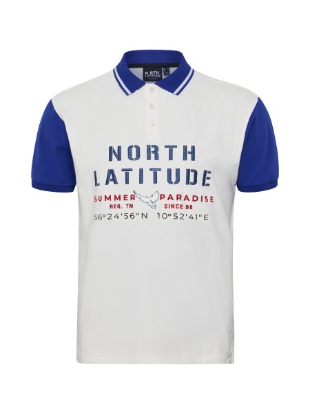 Pikétröja NORTH LATITUDE 118 Vit