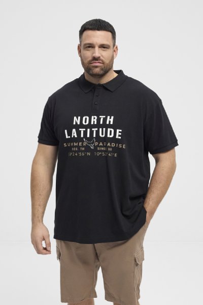 Pikétröja NORTH LATITUDE 124 Svart