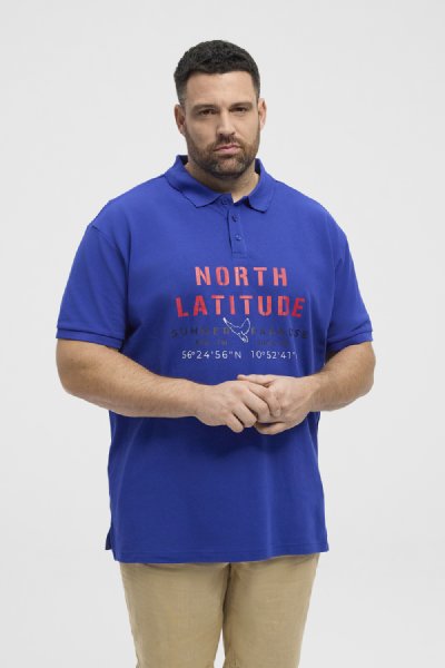 Pikétröja NORTH LATITUDE 124 Cobolt Blue