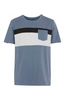 T-shirt med ränder 721 Blå/grå