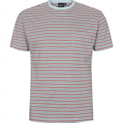 T-shirt North 56°4 striped yarndyed Light blue