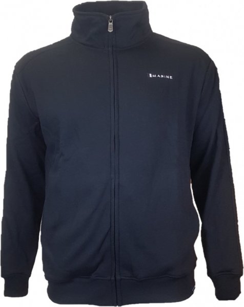 Zip-tröja med krage MARINE 452 svart