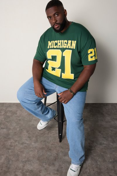 T-shirt 'Michigan 21' STHUGE Grön