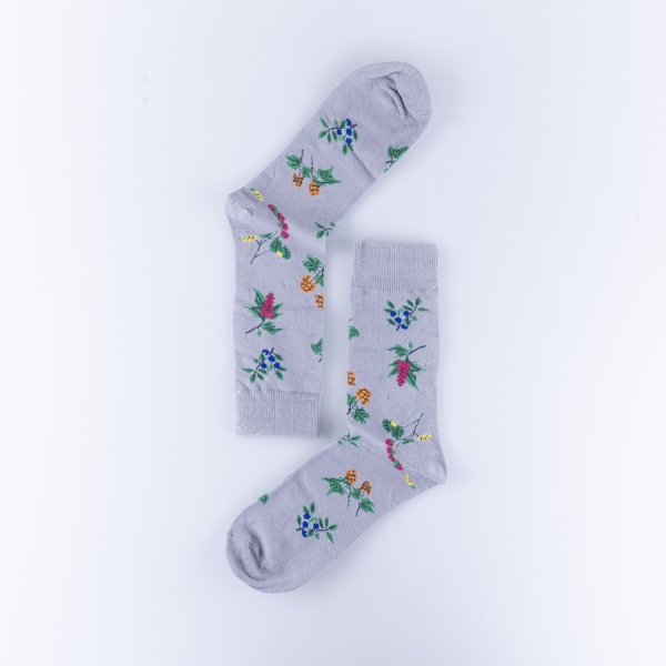 Bomullsstrumpa SQRTN BERRY GREY