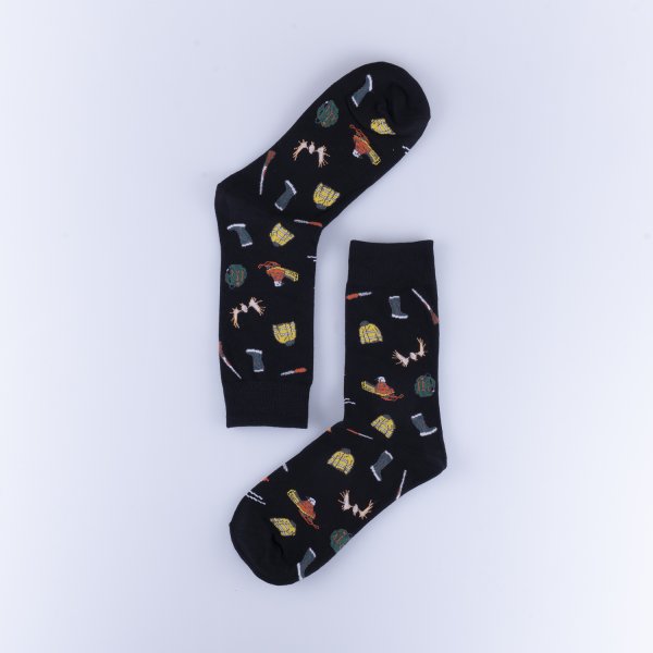 Bomullsstrumpa SQRTN ICONS BLACK