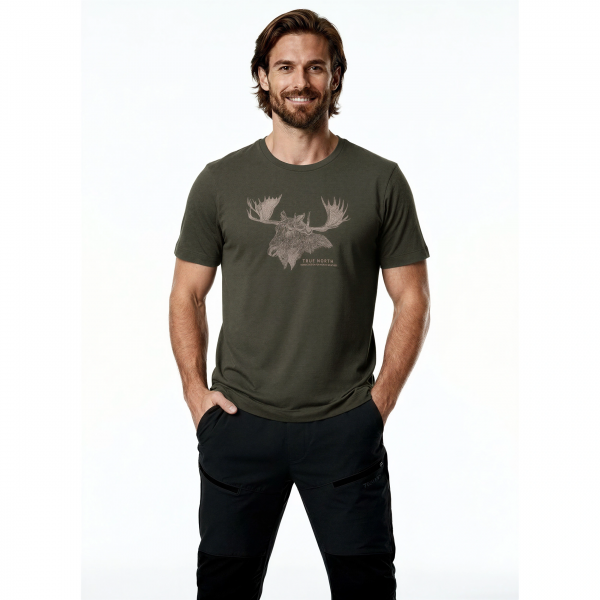 T-shirt Älg Mörkgrön