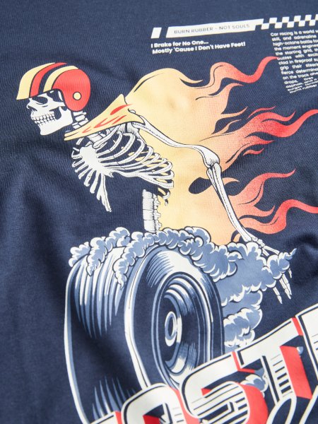 T-shirt TRACK SKULL Navy Blazer