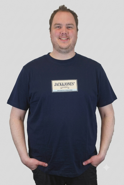 T-shirt FREDERIKSBERG GRAPHIC BOX Sky Captain