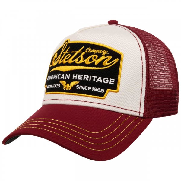 Trucker Cap STETSON American Heritage Röd/vit