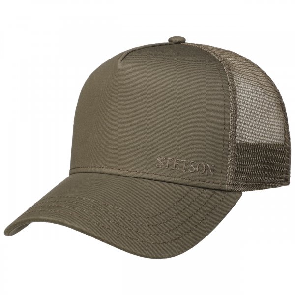 Trucker Cap STETSON Cotton Oliv