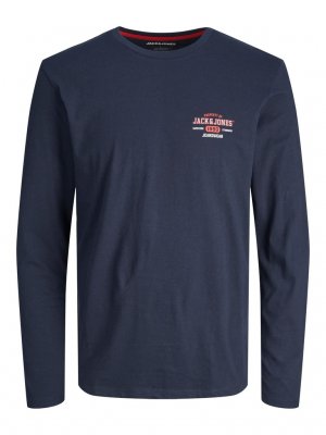 Långärmad t-shirt STAMP Navy