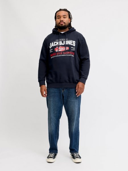 Huvtröja LOGO 2 COL AW26 Navy Blazer