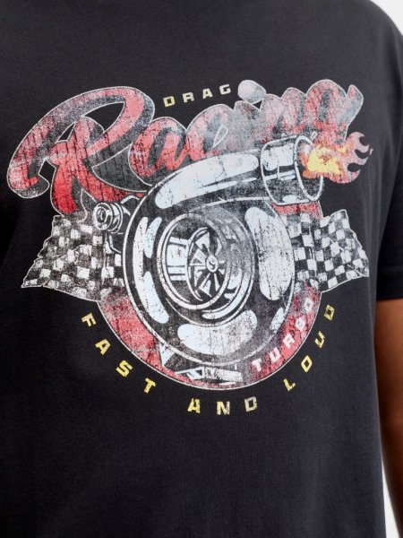 T-shirt RETRO ACTION MOVIE Svart