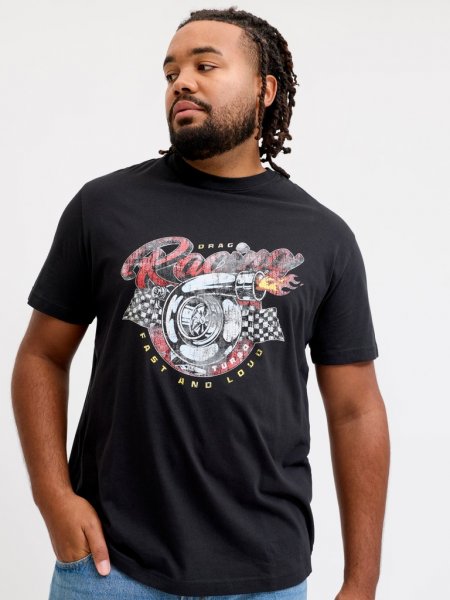 T-shirt RETRO ACTION MOVIE Svart