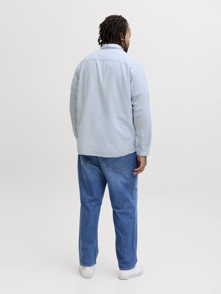 Långärmad Linneskjorta Celestial Blue