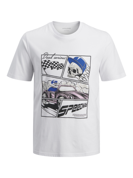 T-shirt TRACK SKULL Bright White