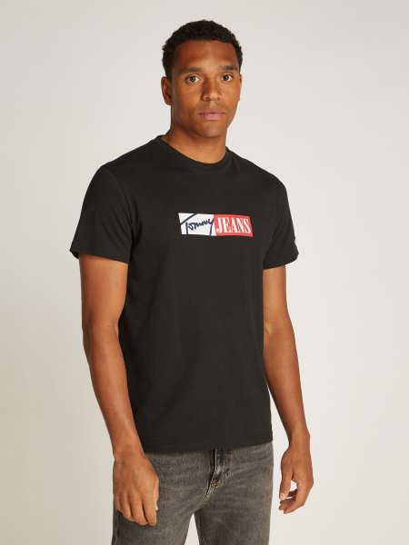 T-shirt TOMMY Slim Entry Graphic Svart