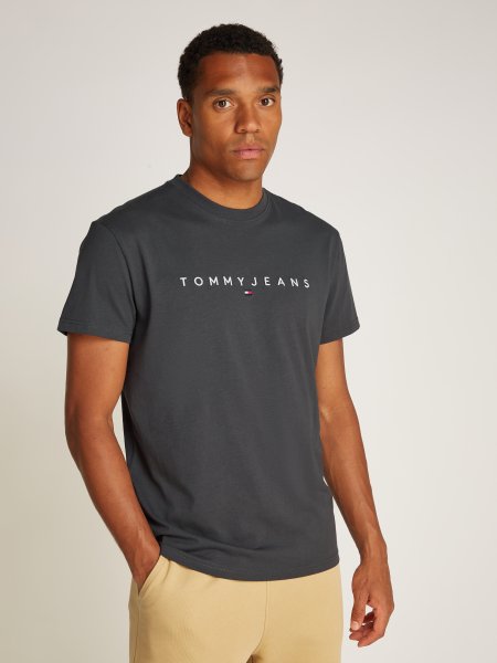 T-shirt TOMMY Linear Logo Washed Black