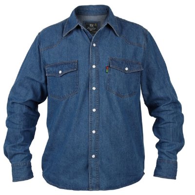 Western - Blå jeansskjorta